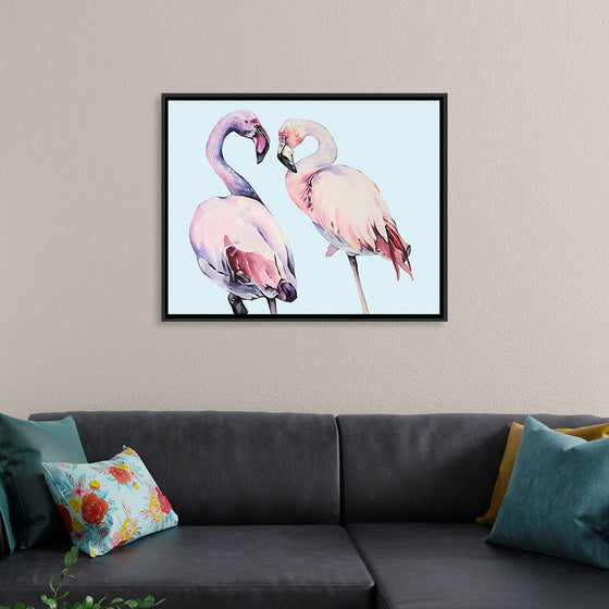 "Flamingo Watercolor Painting"