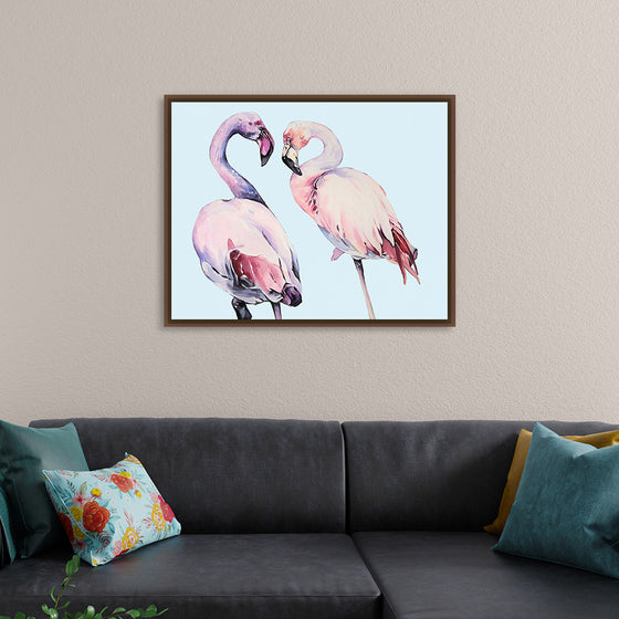 "Flamingo Watercolor Painting"