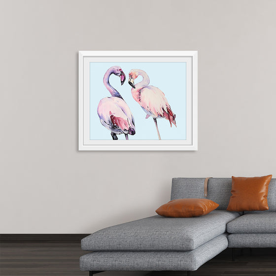 "Flamingo Watercolor Painting"