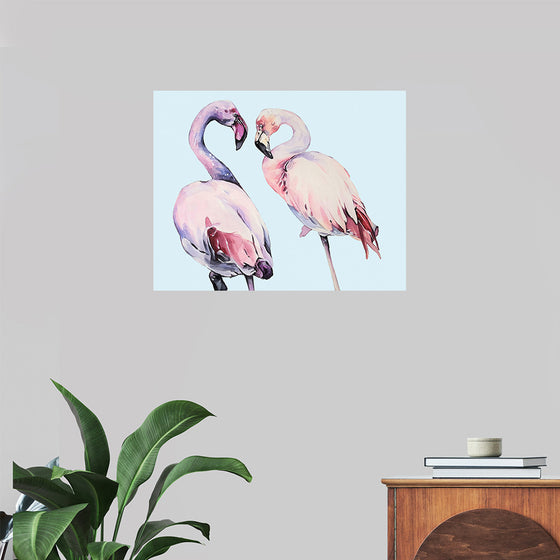 "Flamingo Watercolor Painting"