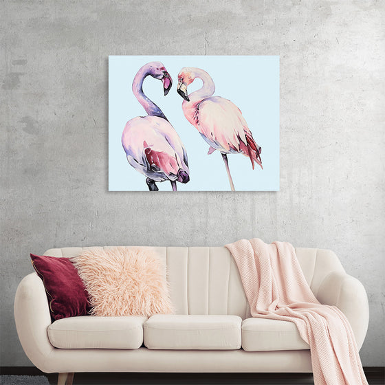 "Flamingo Watercolor Painting"