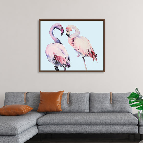 "Flamingo Watercolor Painting"