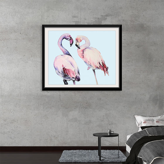 "Flamingo Watercolor Painting"