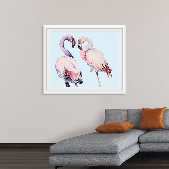 "Flamingo Watercolor Painting"