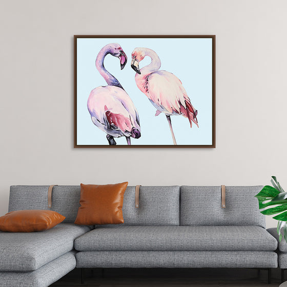 "Flamingo Watercolor Painting"