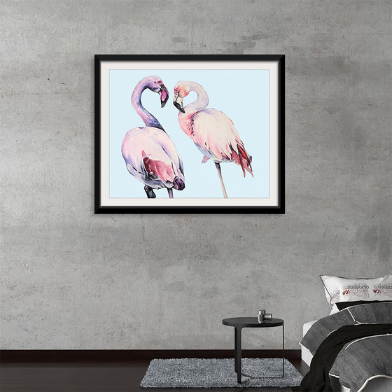 "Flamingo Watercolor Painting"