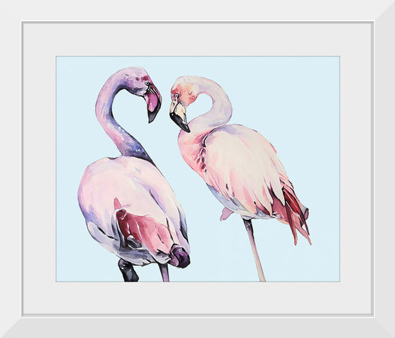 "Flamingo Watercolor Painting"