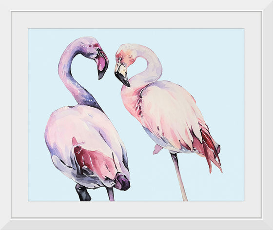 "Flamingo Watercolor Painting"