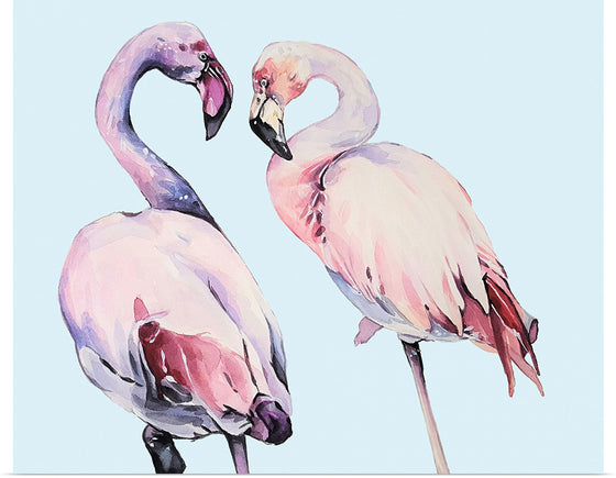 "Flamingo Watercolor Painting"