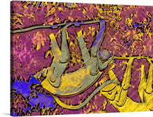  Dive into a world where art and emotion intertwine, with this mesmerizing print that captures the essence of abstract expression. Every brush stroke, every color blend, tells a story of a journey untold. The vibrant hues of purple and yellow dance together in harmony, creating a visual symphony that beckons the soul to explore deeper realms of imagination.