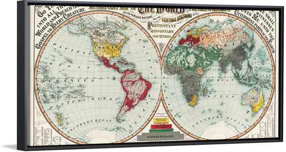 "Missionary Map of the World", August R. Ohman