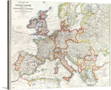  “Strategic Map of Central Europe showing the International Frontiers (1915)” invites you into a world where geopolitical boundaries are meticulously delineated. Crafted by Arch. B. Williams and Geo. F. Bontz, this masterpiece captures the intricate web of international frontiers during a pivotal moment in history.