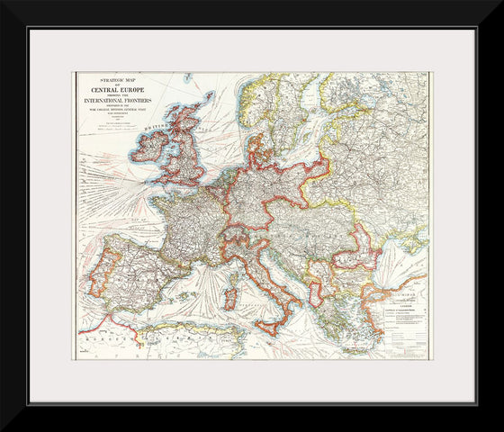 "Strategic map of Central Europe showing the international frontiers / prepared in the War College Division (1915)", Arch. B. Williams and Geo. F. Bontz, Draftsmen.