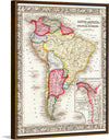 "Map of South America (1863)", Samuel Augustus Mitchell