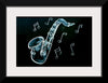 "Chalked Blackboard Saxophone"