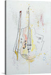 Immerse yourself in the harmonious blend of art and music with this exquisite print. The artwork captures the soul-stirring elegance of a violin, paired with a bow and sheet music, evoking the timeless dance of melody and harmony. Each stroke is infused with passion, and splashes of color breathe life into the composition, making it a visual symphony. 