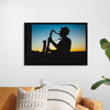 "Silhouette of a Man Playing Saxophone during Sunset", Victor Freitas