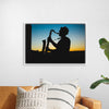 "Silhouette of a Man Playing Saxophone during Sunset", Victor Freitas