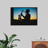 "Silhouette of a Man Playing Saxophone during Sunset", Victor Freitas