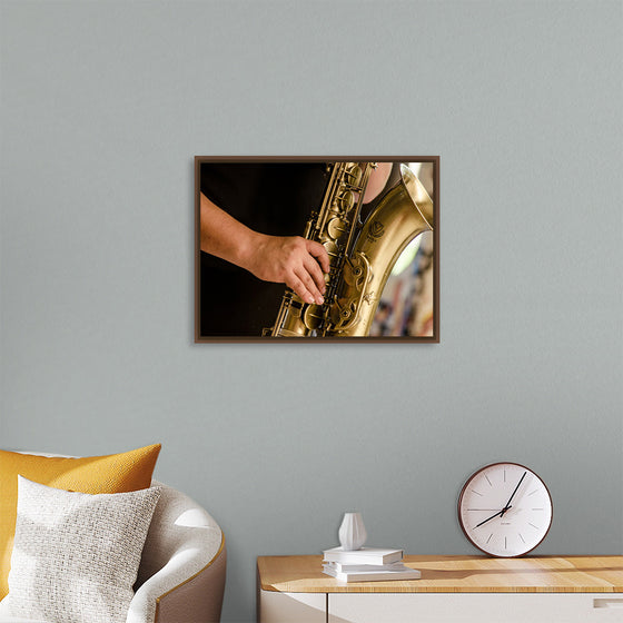 "Person in Black Shirt Playing Brass-Colored Saxophone", Ruca Souza