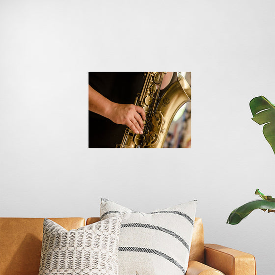 "Person in Black Shirt Playing Brass-Colored Saxophone", Ruca Souza