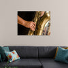 "Person in Black Shirt Playing Brass-Colored Saxophone", Ruca Souza