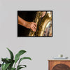 "Person in Black Shirt Playing Brass-Colored Saxophone", Ruca Souza