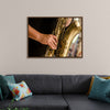 "Person in Black Shirt Playing Brass-Colored Saxophone", Ruca Souza