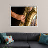 "Person in Black Shirt Playing Brass-Colored Saxophone", Ruca Souza