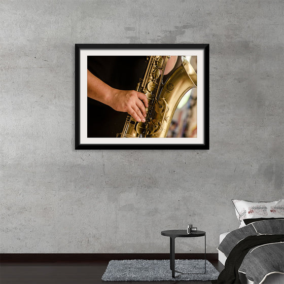 "Person in Black Shirt Playing Brass-Colored Saxophone", Ruca Souza