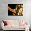 "Person in Black Shirt Playing Brass-Colored Saxophone", Ruca Souza