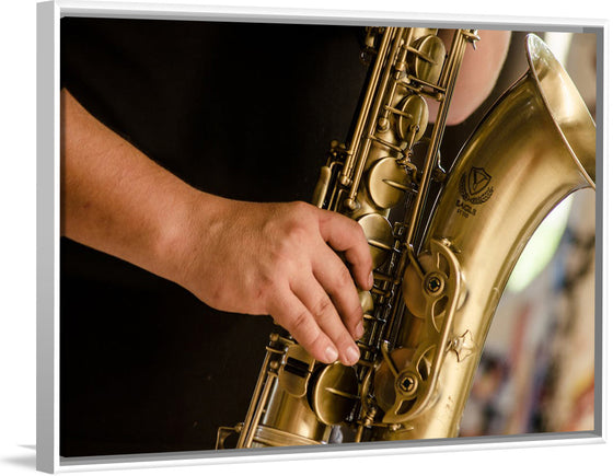 "Person in Black Shirt Playing Brass-Colored Saxophone", Ruca Souza