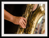 "Person in Black Shirt Playing Brass-Colored Saxophone", Ruca Souza