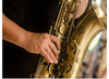 "Person in Black Shirt Playing Brass-Colored Saxophone", Ruca Souza