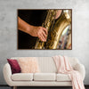 "Person in Black Shirt Playing Brass-Colored Saxophone", Ruca Souza