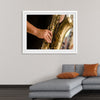 "Person in Black Shirt Playing Brass-Colored Saxophone", Ruca Souza