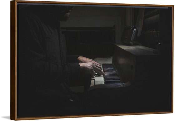 "Man Playing an Old Piano"