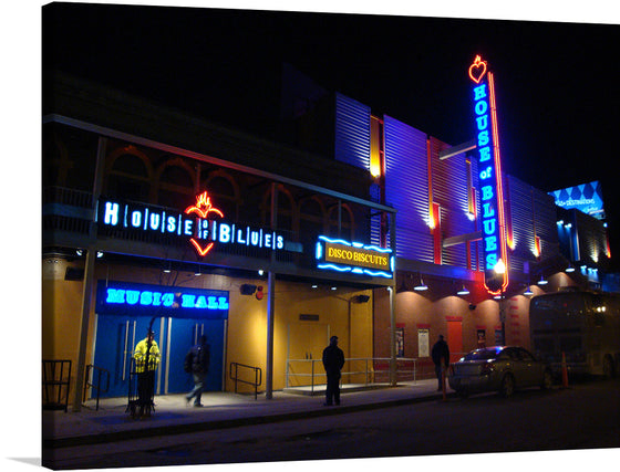 Immerse yourself in the vibrant energy of “House of Blues Boston, MA.” This exquisite print captures the iconic music venue bathed in an electrifying mix of neon lights, inviting music lovers to step into a world where every chord and lyric comes to life. 