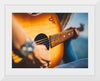 "Person Play Guitar in Close-up Photo"