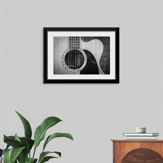 "Grayscale Photo of Cutaway Acoustic Guitar", Jessica Lewis Creative