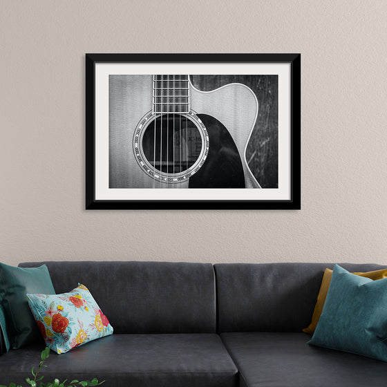 "Grayscale Photo of Cutaway Acoustic Guitar", Jessica Lewis Creative