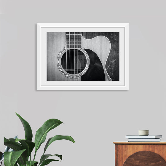 "Grayscale Photo of Cutaway Acoustic Guitar", Jessica Lewis Creative