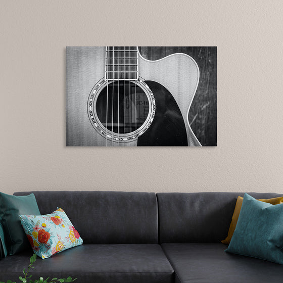 "Grayscale Photo of Cutaway Acoustic Guitar", Jessica Lewis Creative