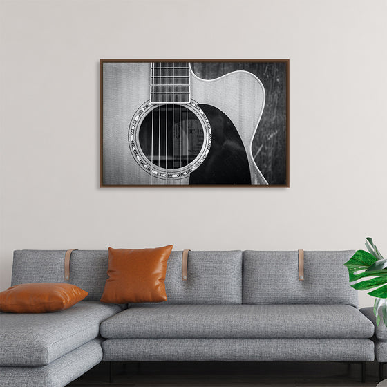 "Grayscale Photo of Cutaway Acoustic Guitar", Jessica Lewis Creative