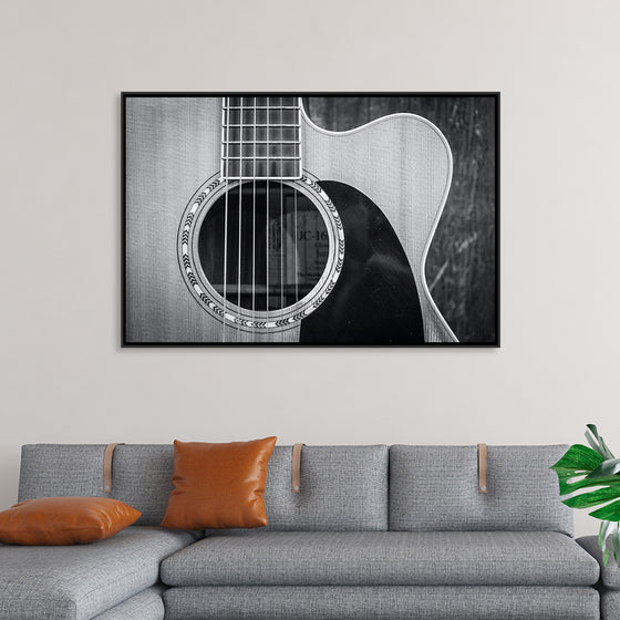 "Grayscale Photo of Cutaway Acoustic Guitar", Jessica Lewis Creative