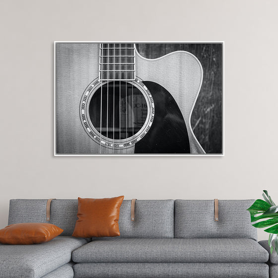 "Grayscale Photo of Cutaway Acoustic Guitar", Jessica Lewis Creative