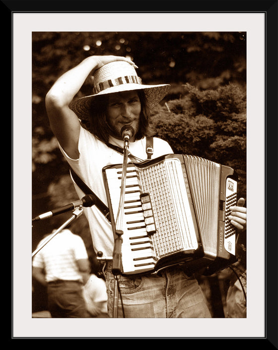 "Smiling Musician with Accordion"