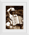 "Smiling Musician with Accordion"