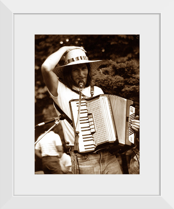 "Smiling Musician with Accordion"