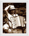 "Smiling Musician with Accordion"